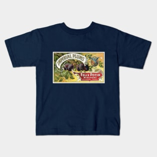 Vintage Imperial Plums Fruit Crate Label Kids T-Shirt